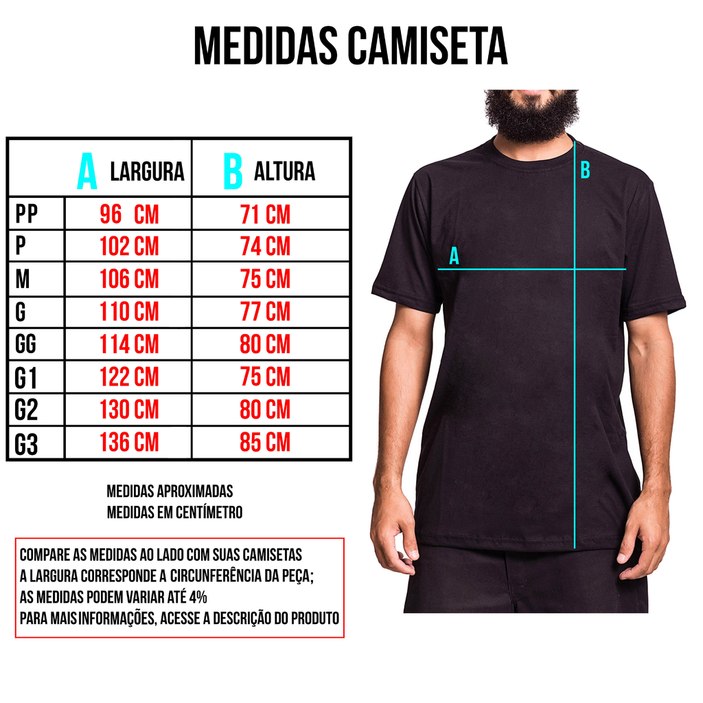 tabela de medidas